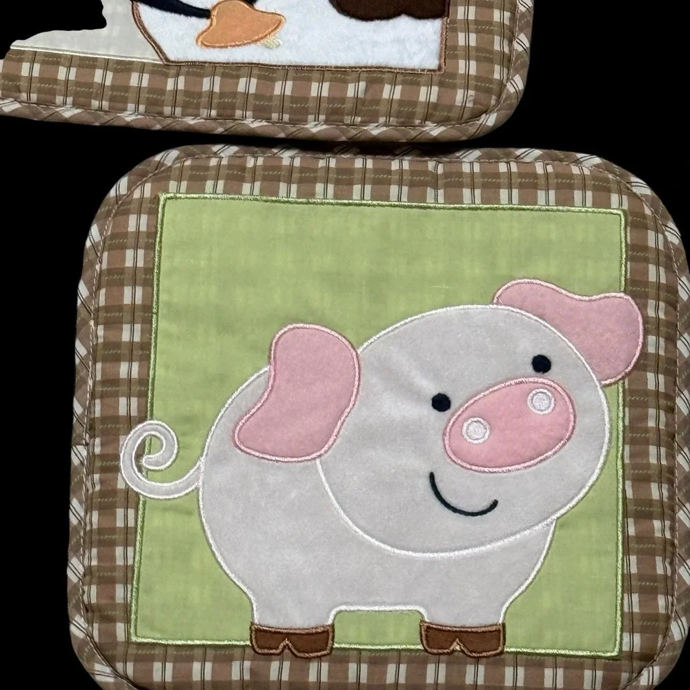 Nojo‎ Farm Animal Diaper Stacker & Wall Art Unisex Preowned